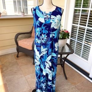 Chico's Maxi Dress - Blue Floral - NWT - Chico's size 1 (8/medium)